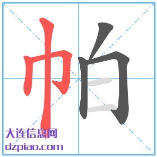 帕组词,概述帕的笔顺动画,评释帕怎么组词