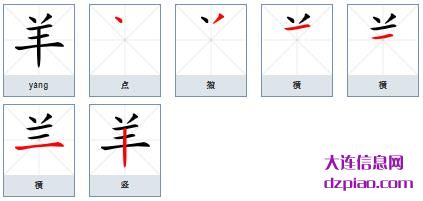 羊的笔顺,说说羊的笔画,分析羊的部首