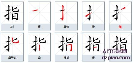 指组词,介绍指的笔顺动画,讨论指怎么组词